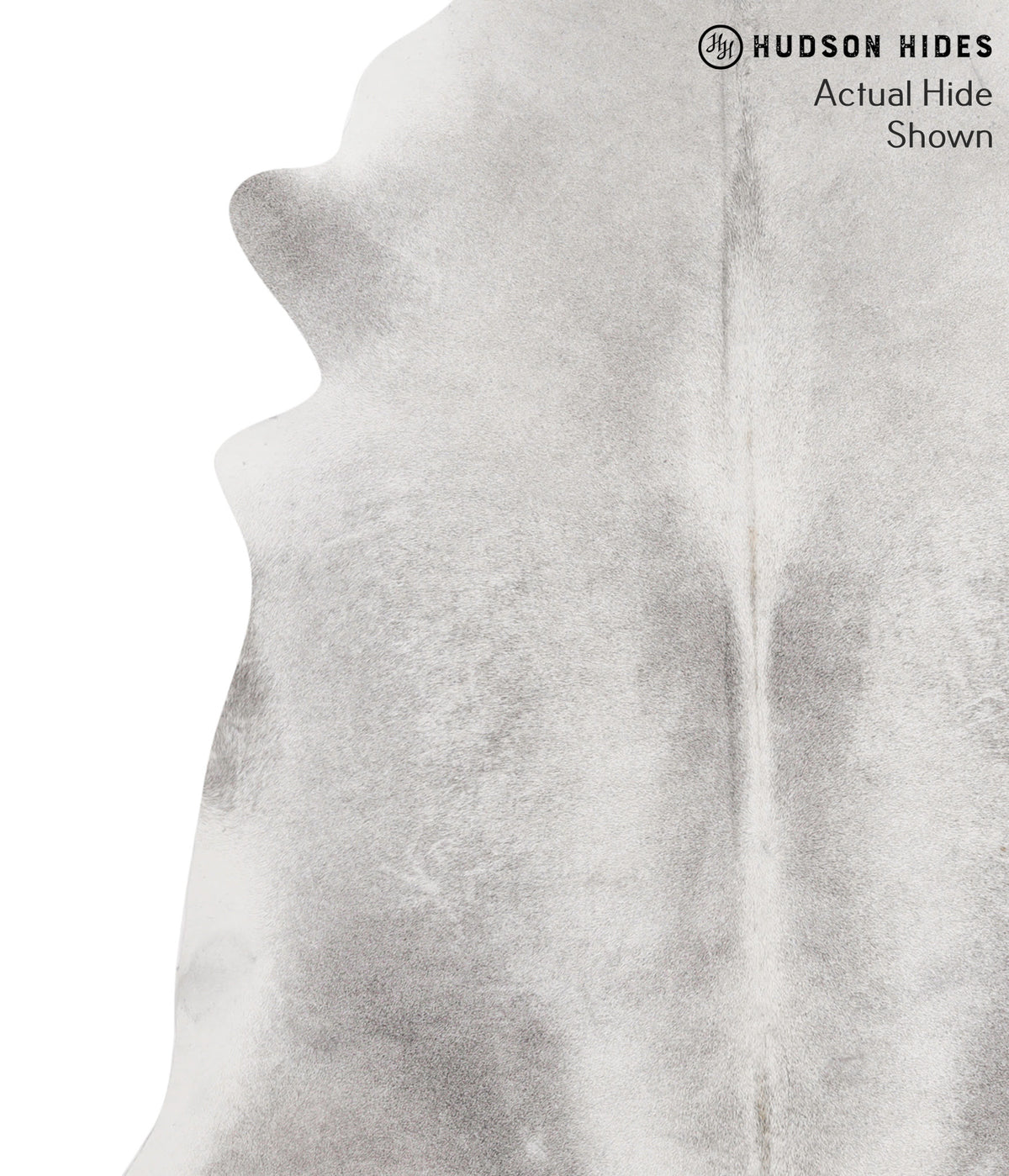 Medium Grey XX-Large Brazilian Cowhide Rug 7'7"H x 7'2"W #69332 by Hudson Hides