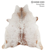 Salt and Pepper Brown X-Large Brazilian Cowhide Rug 7'1"H x 6'6"W #69365 by Hudson Hides