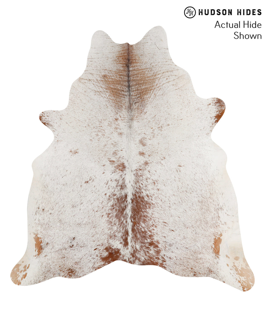 Salt and Pepper Brown X-Large Brazilian Cowhide Rug 7'1"H x 6'6"W #69365 by Hudson Hides