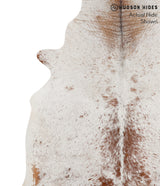 Salt and Pepper Brown X-Large Brazilian Cowhide Rug 7'1"H x 6'6"W #69365 by Hudson Hides