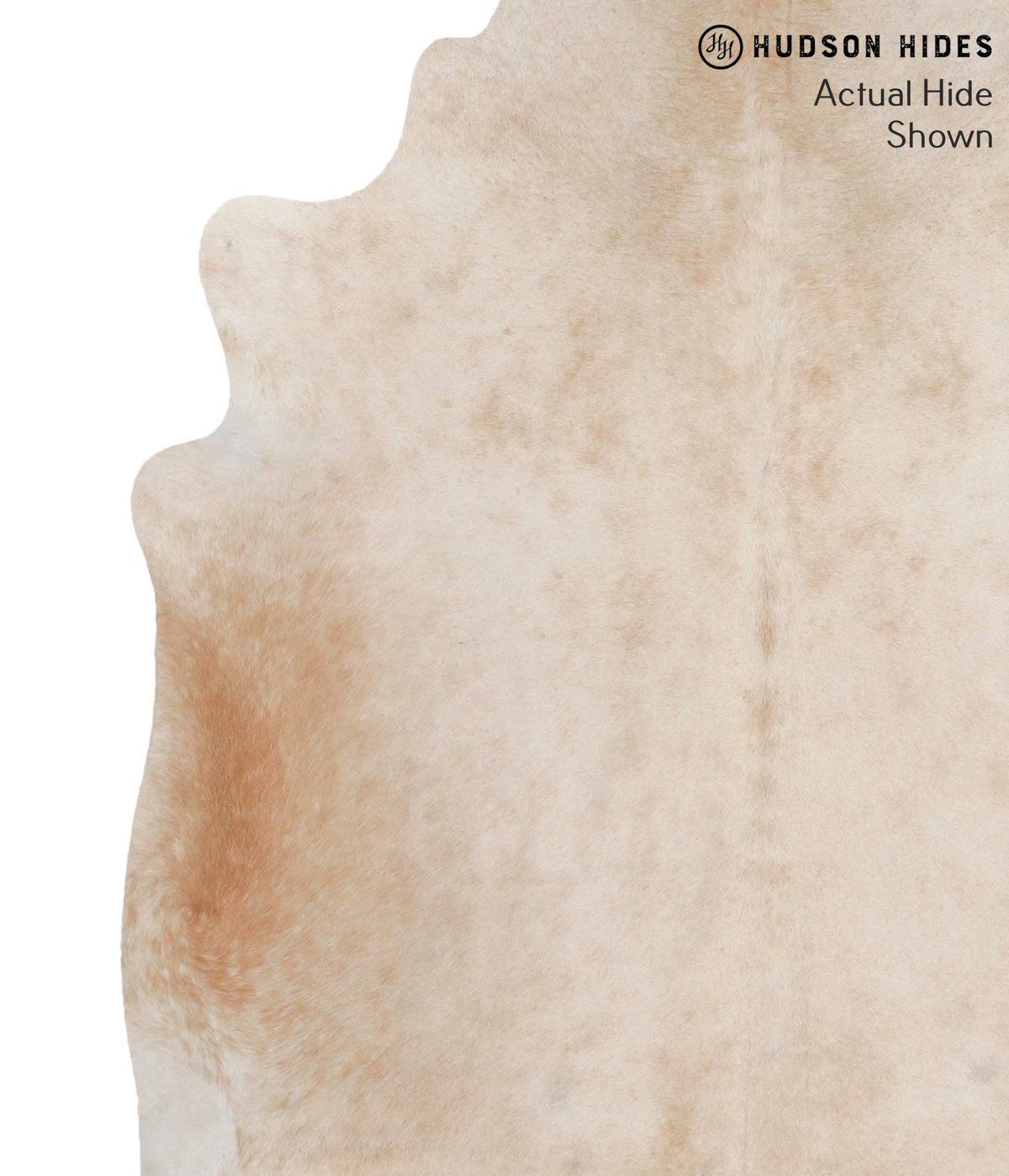 Beige X-Large Brazilian Cowhide Rug 7'4"H x 6'6"W #69432 by Hudson Hides