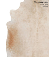 Beige X-Large Brazilian Cowhide Rug 7'4"H x 6'6"W #69432 by Hudson Hides
