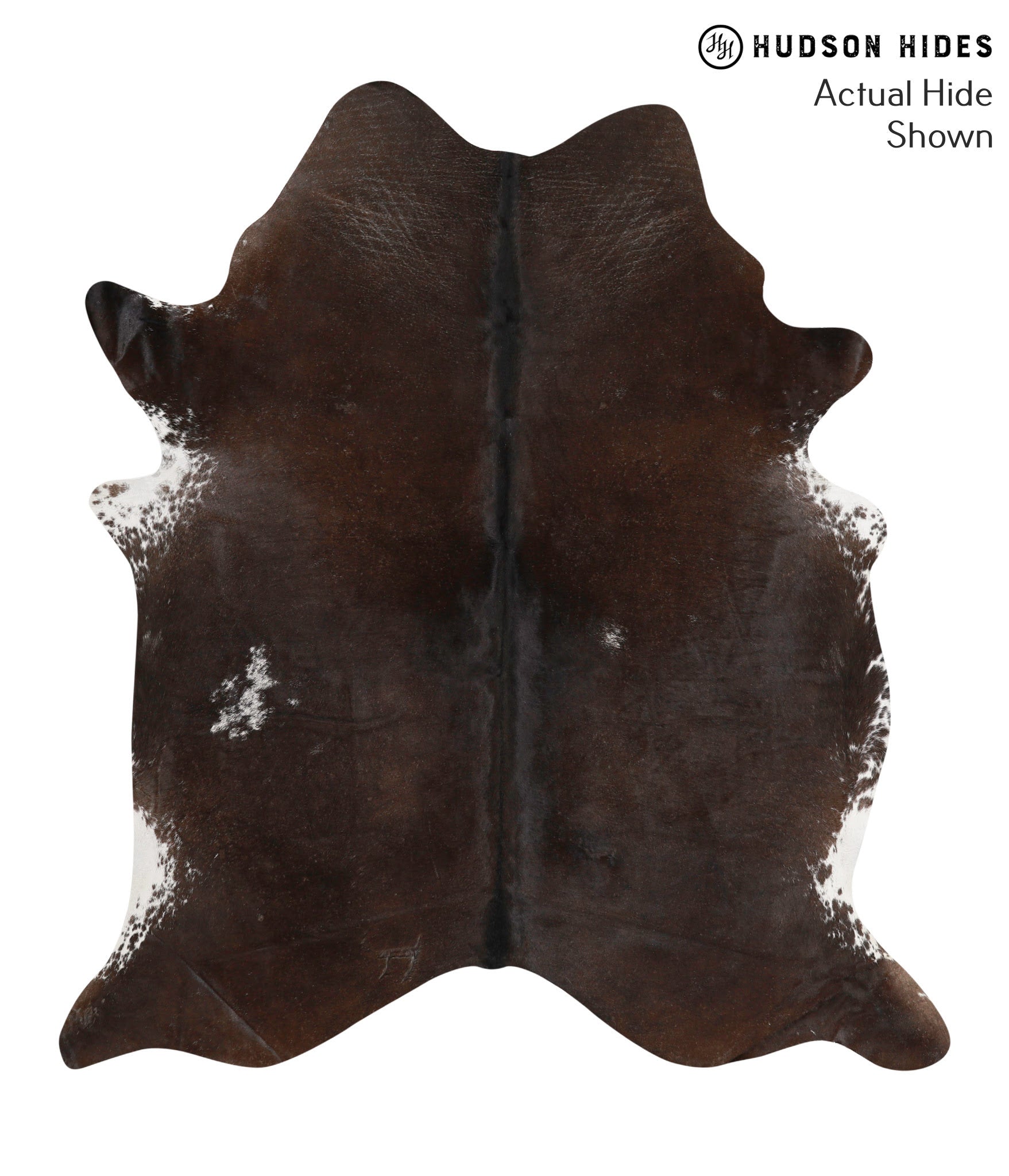 Chocolate and White Cowhide Rug #69464