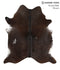 Chocolate and White X-Large Brazilian Cowhide Rug 6'8