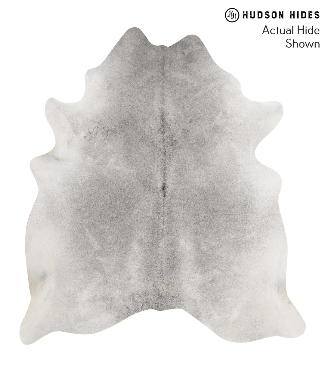 Medium Grey X-Large Brazilian Cowhide Rug 7'1"H x 6'4"W #69485 by Huds