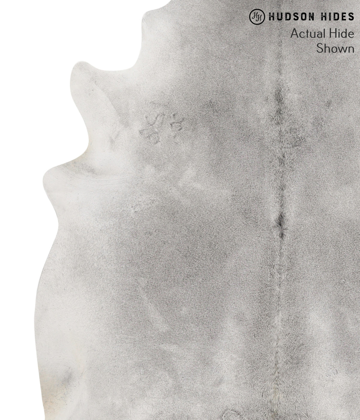 Medium Grey X-Large Brazilian Cowhide Rug 7'1"H x 6'4"W #69485 by Hudson Hides