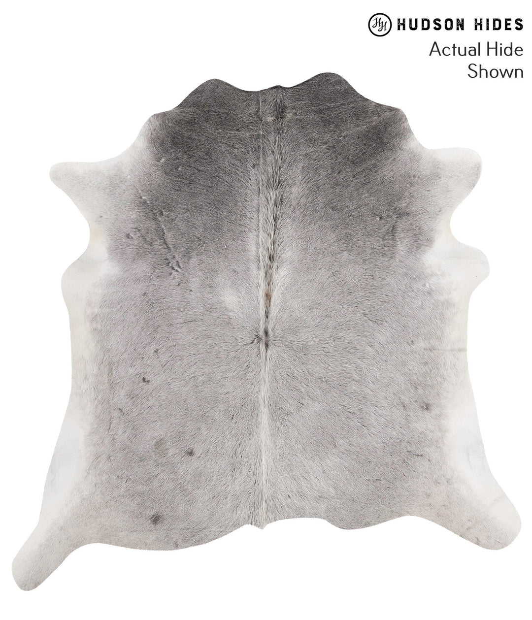 Medium Grey X-Large Brazilian Cowhide Rug 6'8"H x 6'7"W #69563 by Huds