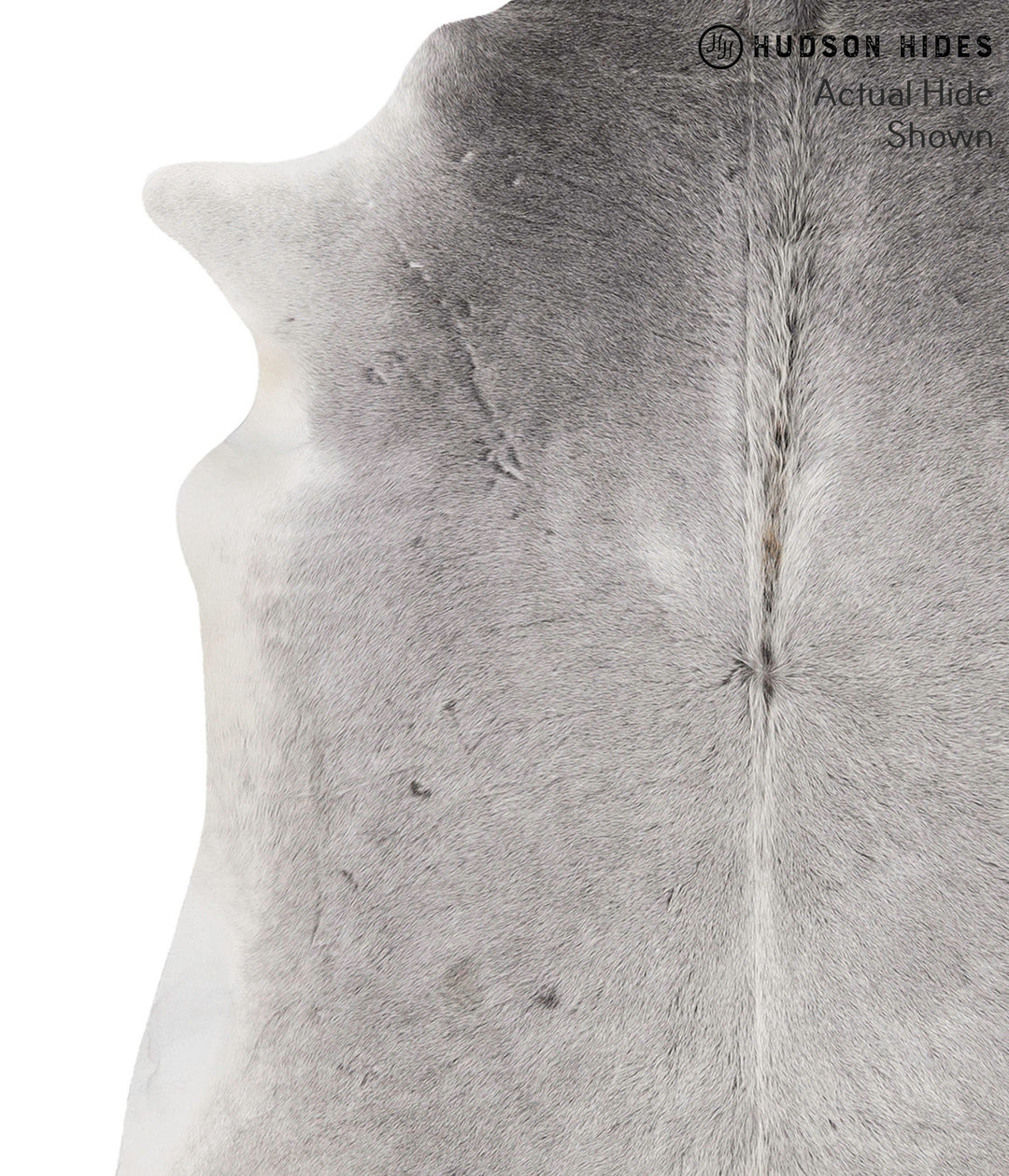 Medium Grey X-Large Brazilian Cowhide Rug 6'8"H x 6'7"W #69563 by Huds