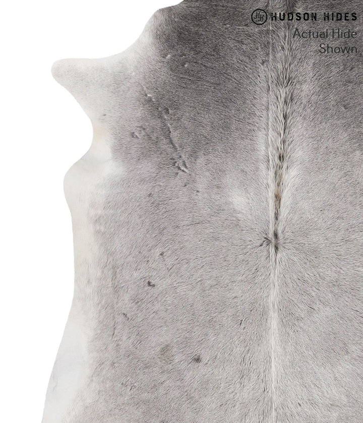 Medium Grey X-Large Brazilian Cowhide Rug 6'8"H x 6'7"W #69563 by Hudson Hides