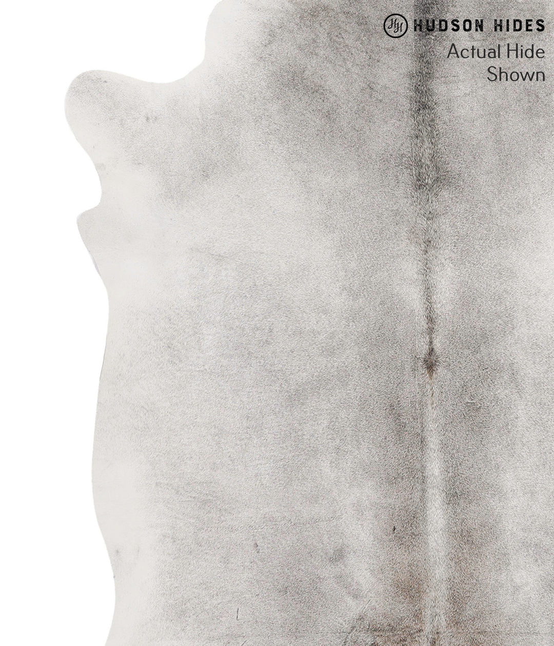 Medium Grey X-Large Brazilian Cowhide Rug 6'8"H x 6'2"W #69566 by Huds