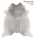 Medium Grey X-Large Brazilian Cowhide Rug 7'1"H x 6'6"W #69637 by Hudson Hides