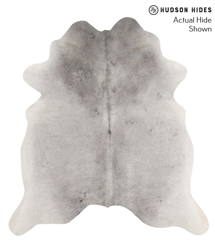 Medium Grey X-Large Brazilian Cowhide Rug 7'1"H x 6'6"W #69637 by Hudson Hides