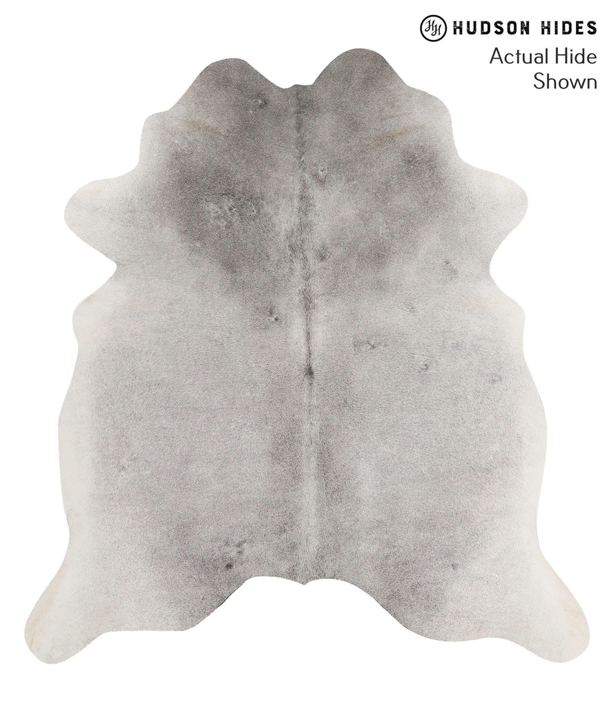 Medium Grey X-Large Brazilian Cowhide Rug 7'1"H x 6'6"W #69637 by Hudson Hides