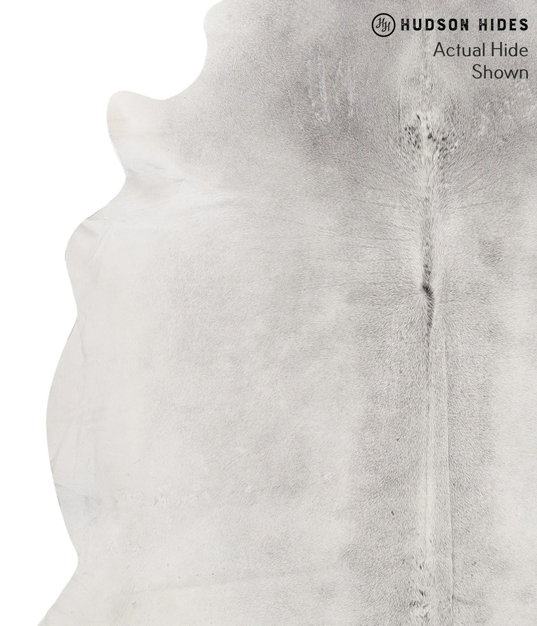 Medium Grey XX-Large Brazilian Cowhide Rug 7'6"H x 7'4"W #69646 by Hud