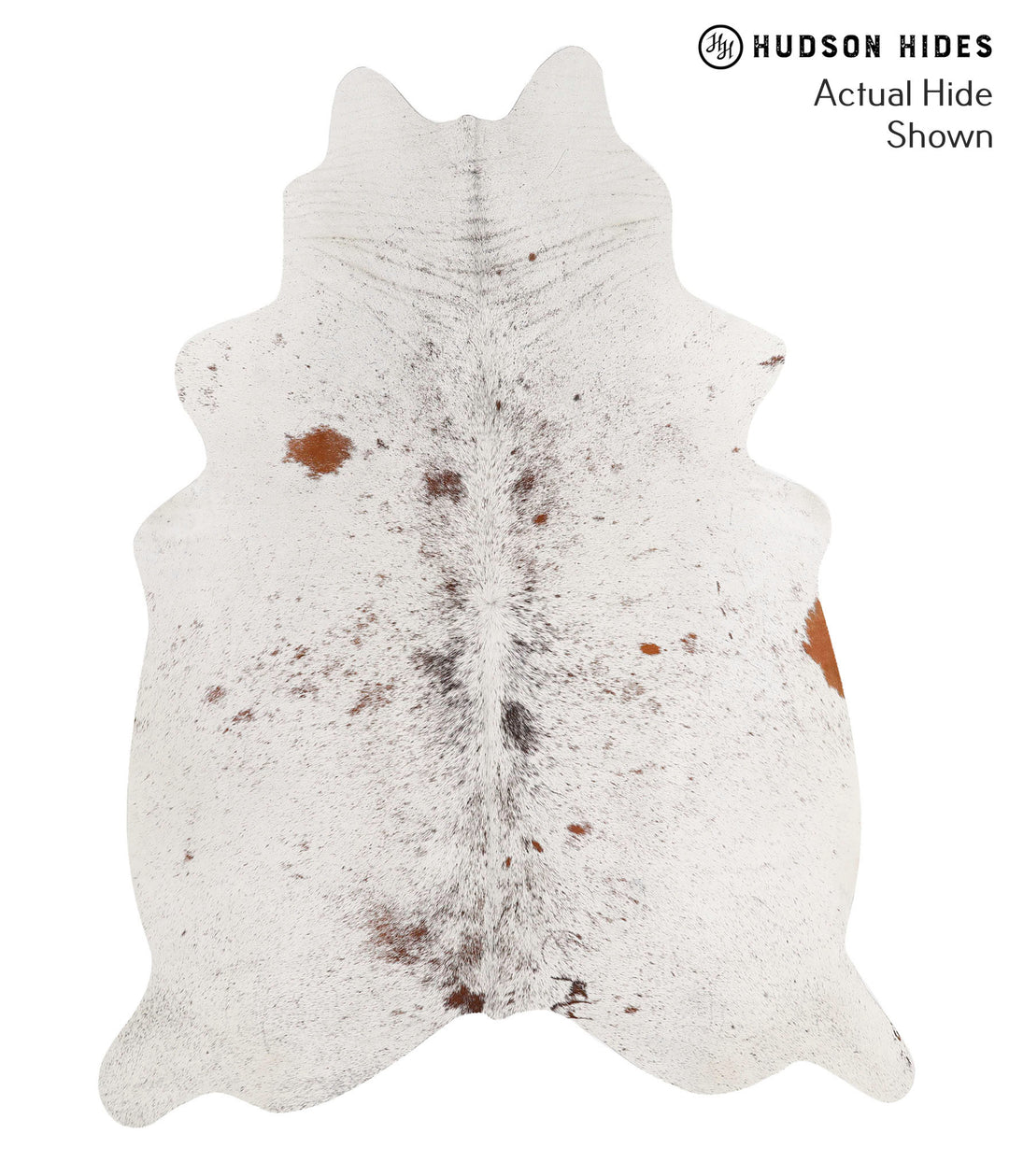 Salt and Pepper Brown Large Brazilian Cowhide Rug 7'3"H x 5'5"W #69667