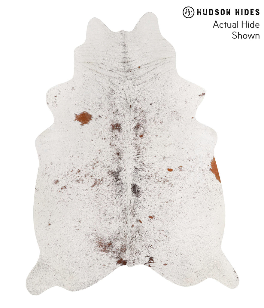 Salt and Pepper Brown Large Brazilian Cowhide Rug 7'3"H x 5'5"W #69667 by Hudson Hides