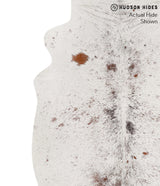 Salt and Pepper Brown Large Brazilian Cowhide Rug 7'3"H x 5'5"W #69667 by Hudson Hides