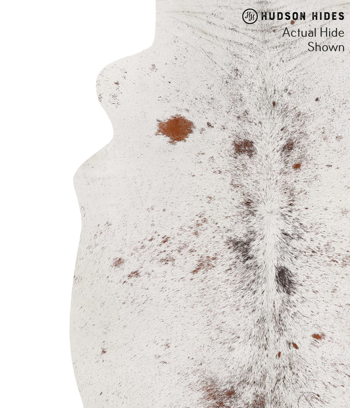 Salt and Pepper Brown Large Brazilian Cowhide Rug 7'3"H x 5'5"W #69667 by Hudson Hides
