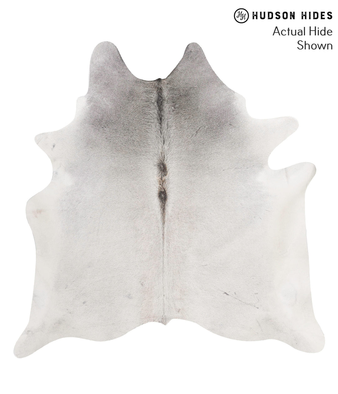 Medium Grey X-Large Brazilian Cowhide Rug 6'9"H x 6'8"W #69711 by Huds