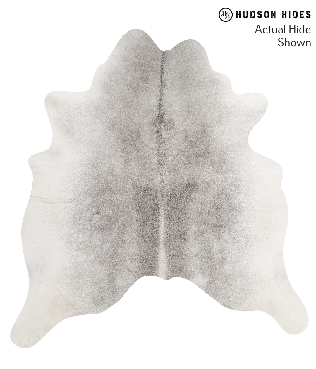 Medium Grey X-Large Brazilian Cowhide Rug 7'0"H x 6'7"W #69736 by Huds
