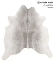 Medium Grey X-Large Brazilian Cowhide Rug 7'0"H x 6'7"W #69736 by Hudson Hides