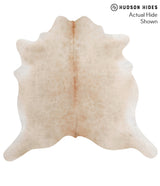 Beige X-Large Brazilian Cowhide Rug 6'8"H x 7'0"W #69821 by Hudson Hides