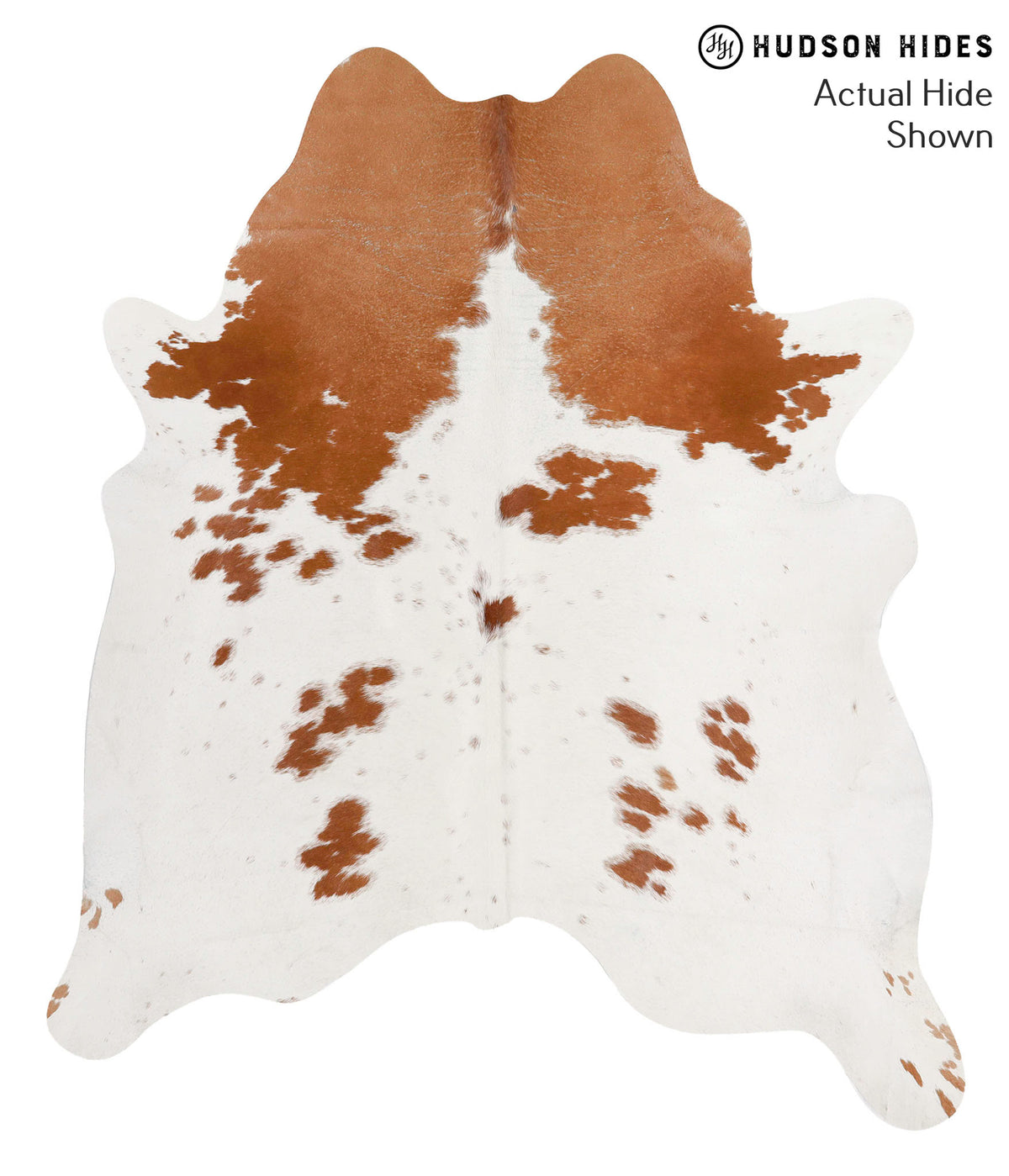 Brown and White Cowhide Rug #69831