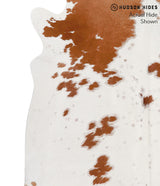 Brown and White X-Large Brazilian Cowhide Rug 7'4"H x 6'3"W #69831 by Hudson Hides