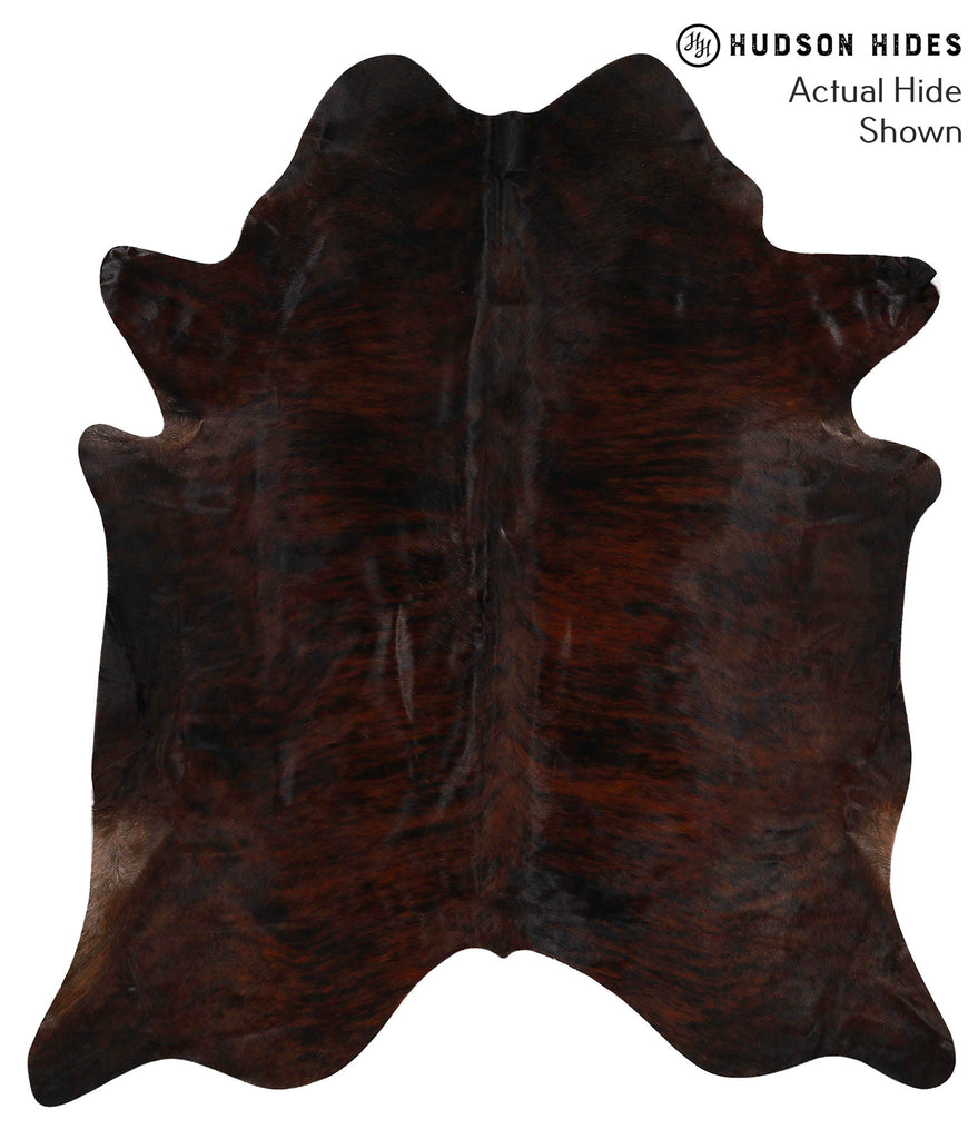Dark Brindle X-Large Brazilian Cowhide Rug 7'5"H x 6'7"W #69848 by Hudson Hides