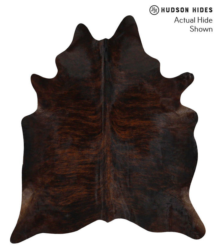 Dark Brindle X-Large Brazilian Cowhide Rug 7'2"H x 6'2"W #69850 by Hudson Hides