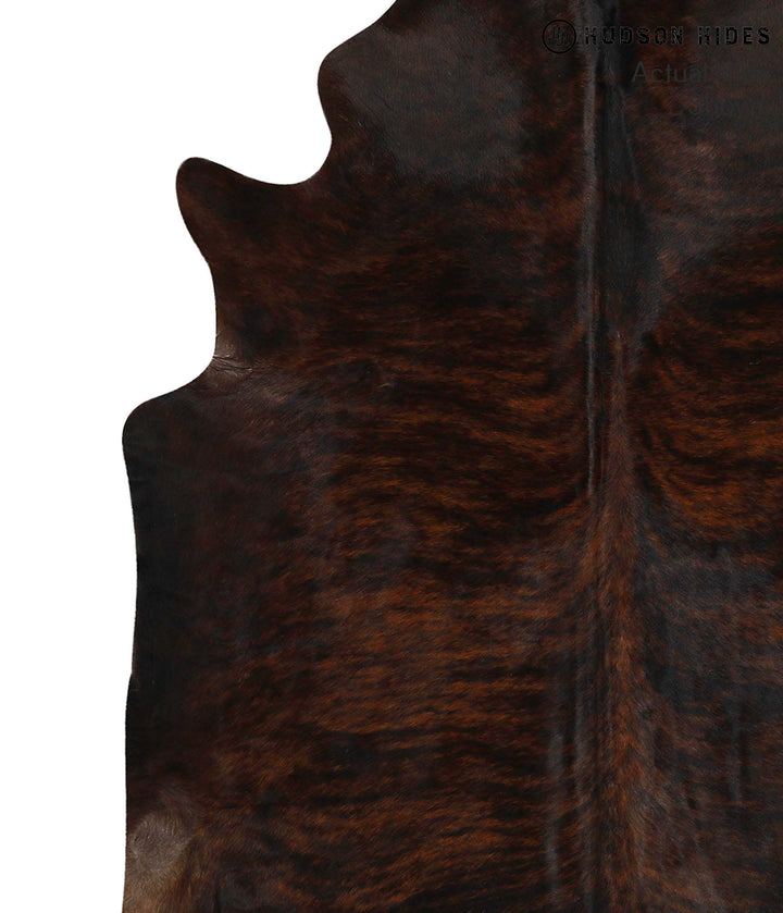Dark Brindle X-Large Brazilian Cowhide Rug 7'2"H x 6'2"W #69850 by Hudson Hides
