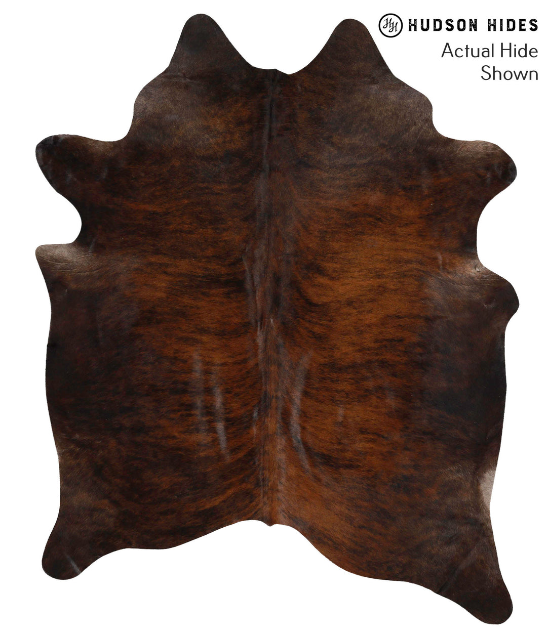 Dark Brindle X-Large Brazilian Cowhide Rug 7'4"H x 6'1"W #69862 by Hud
