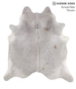 Medium Grey XX-Large Brazilian Cowhide Rug 7'5"H x 6'10"W #69869 by Hudson Hides