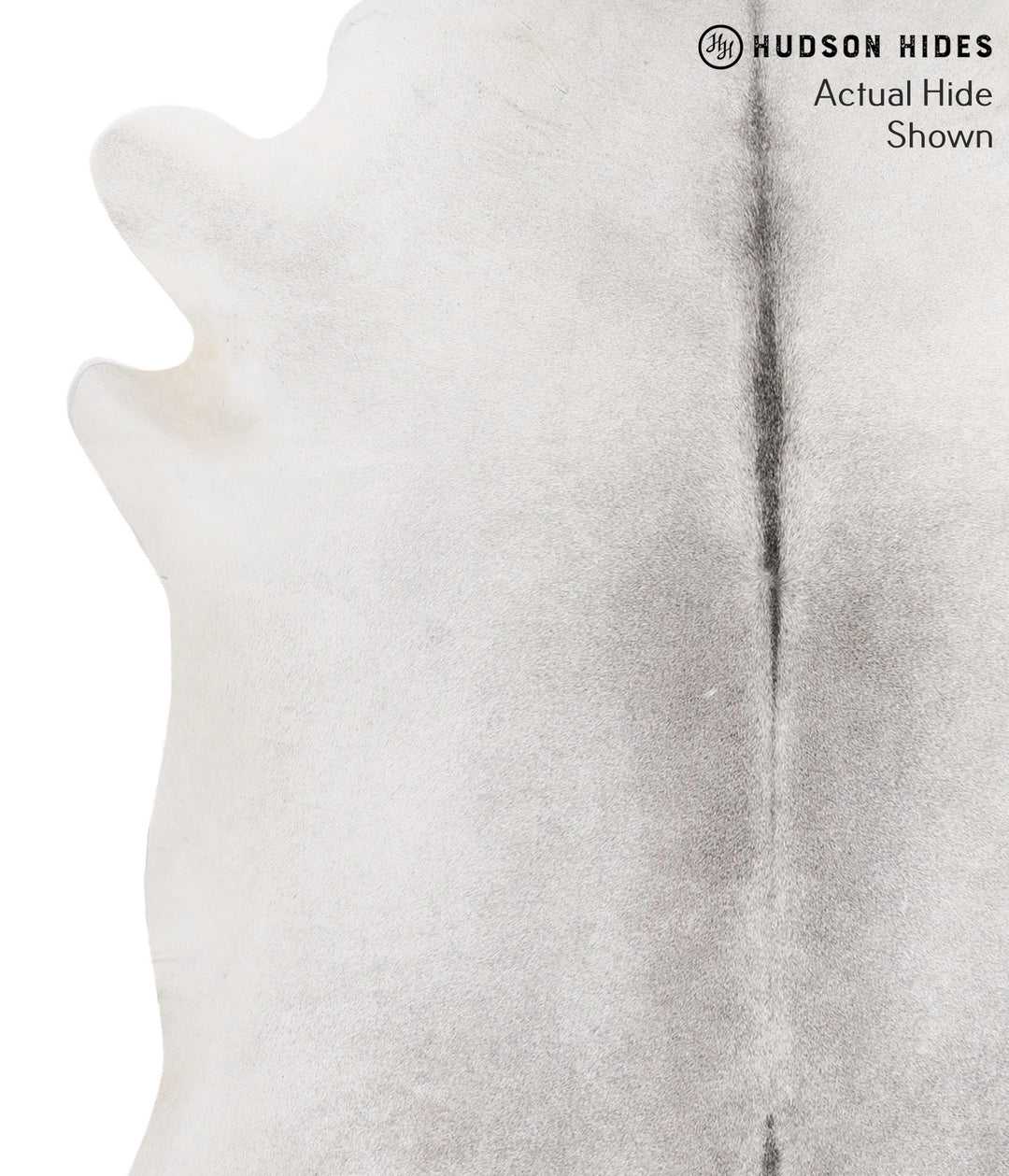 Medium Grey X-Large Brazilian Cowhide Rug 7'2"H x 6'7"W #69876 by Huds