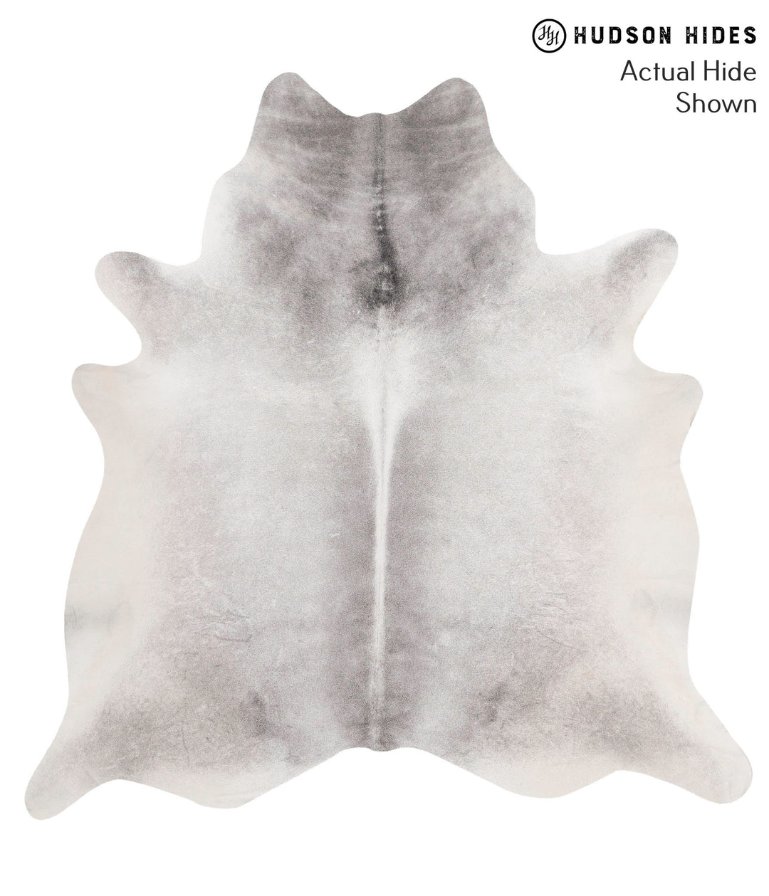 Medium Grey XX-Large Brazilian Cowhide Rug 7'9"H x 7'5"W #69877 by Hud
