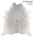 Medium Grey X-Large Brazilian Cowhide Rug 7'5"H x 6'8"W #69894 by Hudson Hides