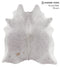 Medium Grey XX-Large Brazilian Cowhide Rug 7'4