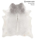 Medium Grey X-Large Brazilian Cowhide Rug 7'1"H x 6'4"W #69896 by Hudson Hides