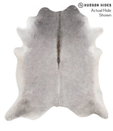 Medium Grey X-Large Brazilian Cowhide Rug 7'2"H x 6'6"W #69897 by Hudson Hides