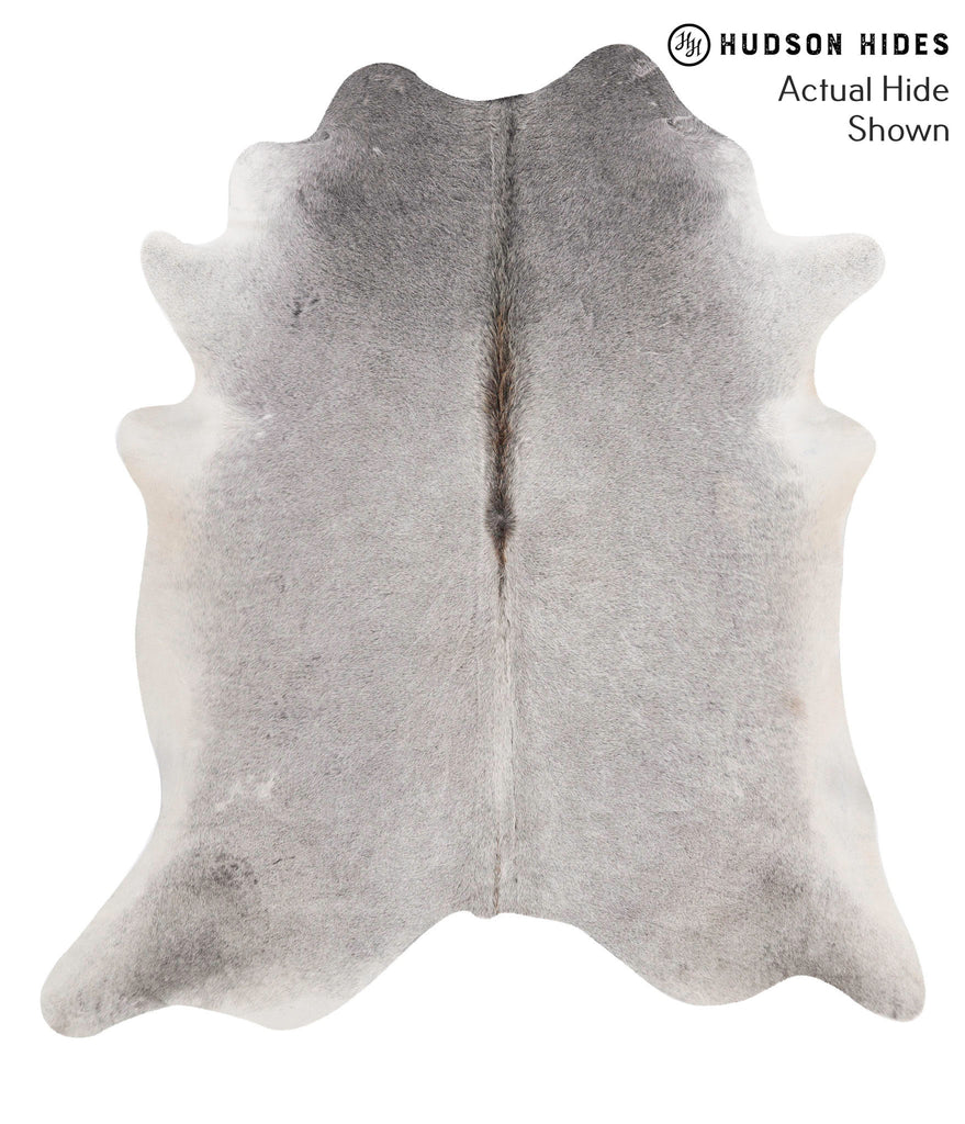 Medium Grey X-Large Brazilian Cowhide Rug 7'2"H x 6'6"W #69897 by Hudson Hides
