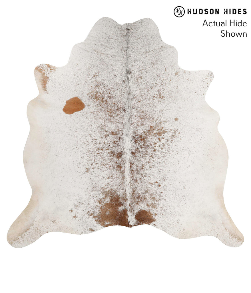 Salt and Pepper Brown X-Large Brazilian Cowhide Rug 6'10"H x 7'1"W #69988 by Hudson Hides