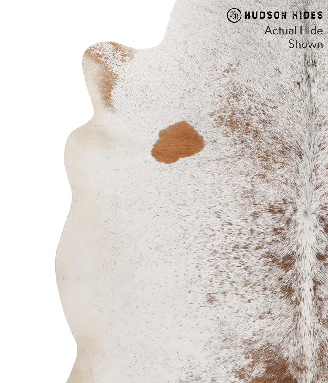 Salt and Pepper Brown X-Large Brazilian Cowhide Rug 6'10"H x 7'1"W #69
