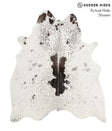 Salt and Pepper Brown X-Large Brazilian Cowhide Rug 7'0"H x 6'1"W #69990 by Hudson Hides