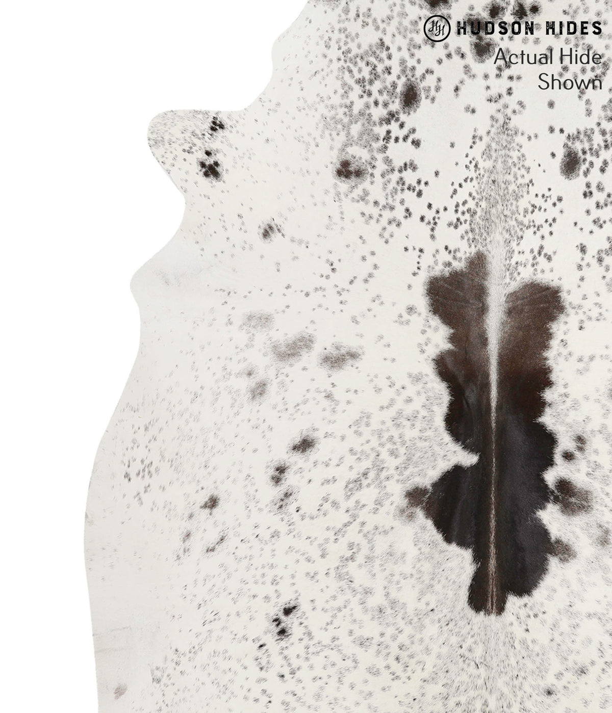 Salt and Pepper Brown X-Large Brazilian Cowhide Rug 7'0"H x 6'1"W #69990 by Hudson Hides
