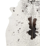 Salt and Pepper Brown X-Large Brazilian Cowhide Rug 7'0"H x 6'1"W #69990 by Hudson Hides
