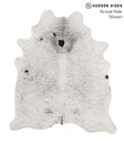 Salt and Pepper Black Large Brazilian Cowhide Rug 6'7"H x 5'9"W #70028 by Hudson Hides