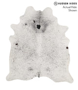 Salt and Pepper Black Large Brazilian Cowhide Rug 6'7"H x 5'9"W #70028 by Hudson Hides