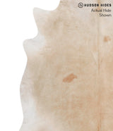 Beige XX-Large Brazilian Cowhide Rug 7'3"H x 6'10"W #70050 by Hudson Hides