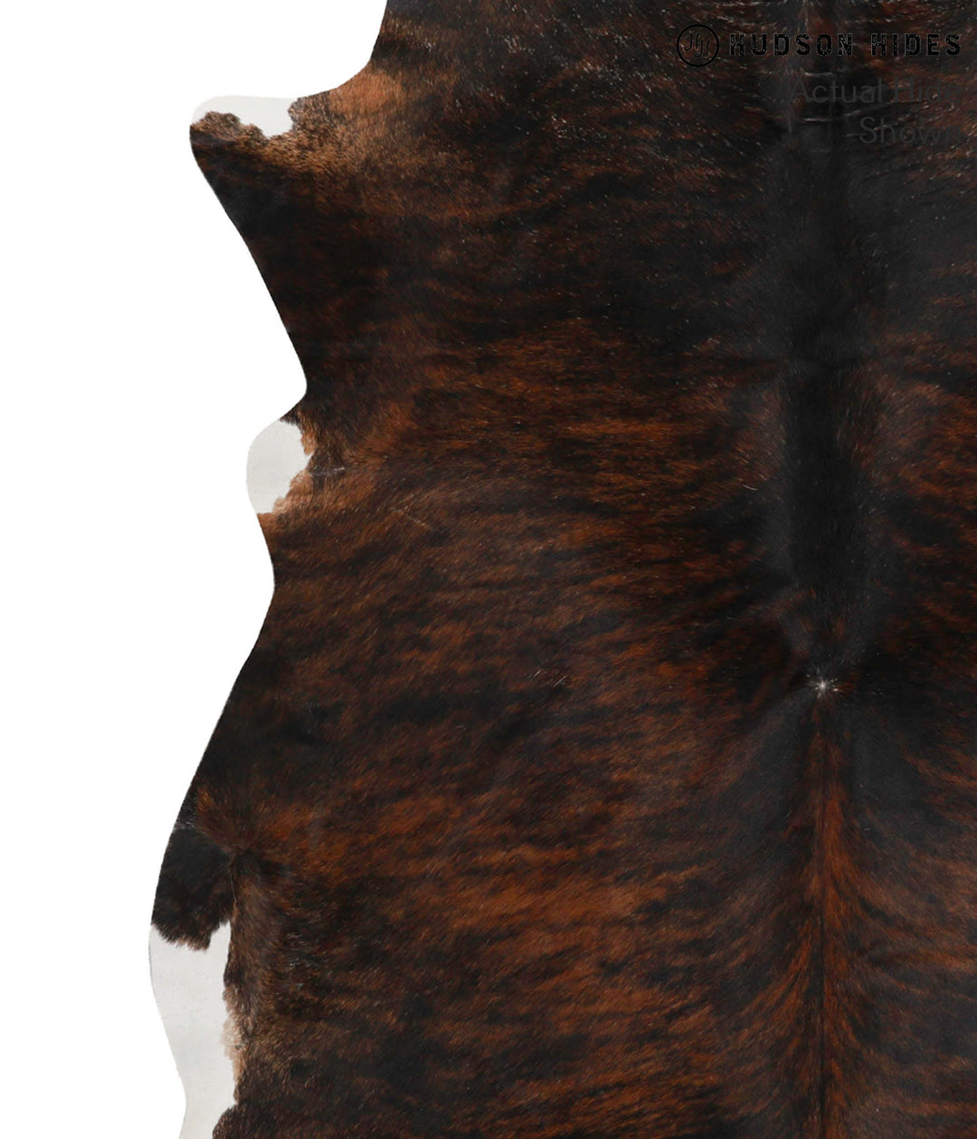 Dark Brindle X-Large Brazilian Cowhide Rug 6'8"H x 6'3"W #70054 by Hud