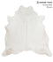 Solid White XX-Large Brazilian Cowhide Rug 7'2